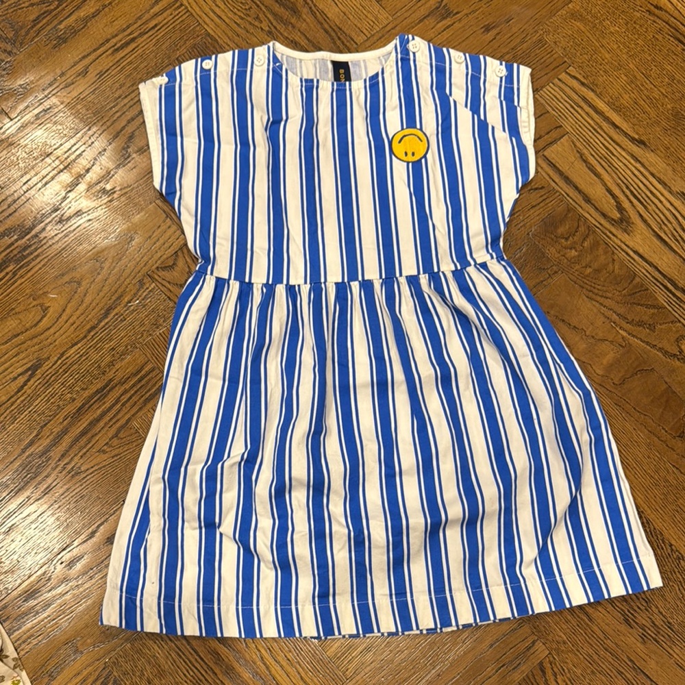 Bonmot Blue and White Striped Kids Dress
